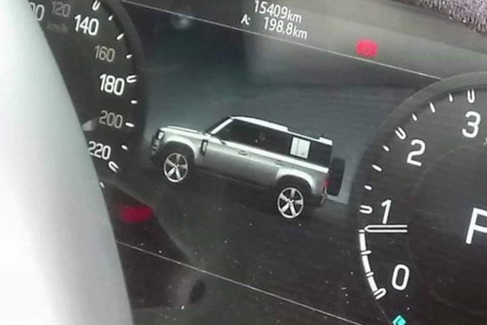 2020 Land Rover Defender leaked on its own instrument cluster