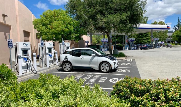 Chevron stations hosting EVgo electric car chargers in California