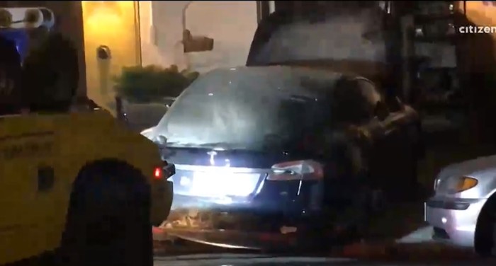Tesla Model S catches fire while parked in San Francisco garage