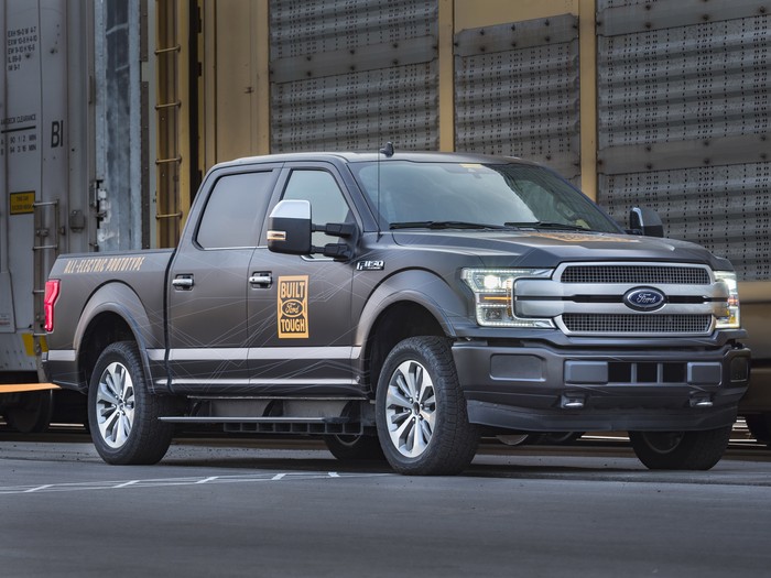 Ford's electric F-150 pulls million-pound train