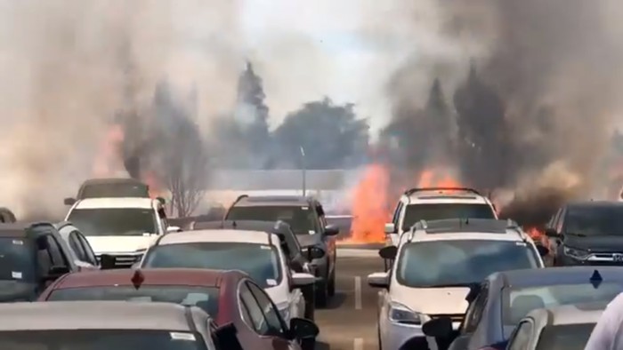 Brush fire torches 86 vehicles at California CarMax dealer [Video]