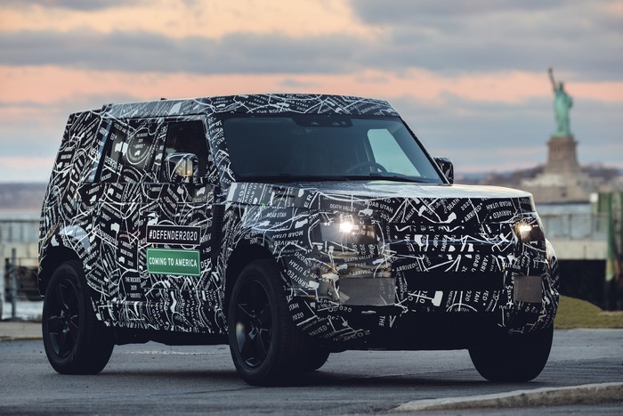 Land Rover teases 2020 Defender in front of Lady Liberty