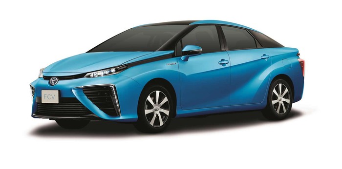 Toyota previews production-bound hydrogen-powered sedan