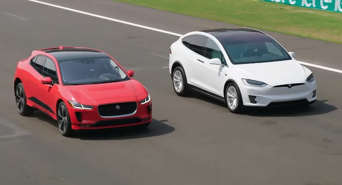 Jaguar drag races i-Pace against Tesla Model X [Video]