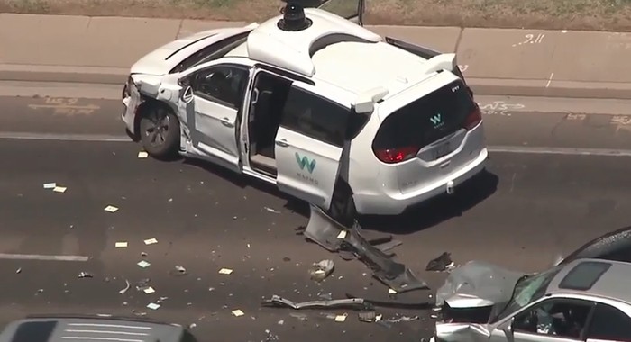 Waymo vehicle involved in crash in Arizona