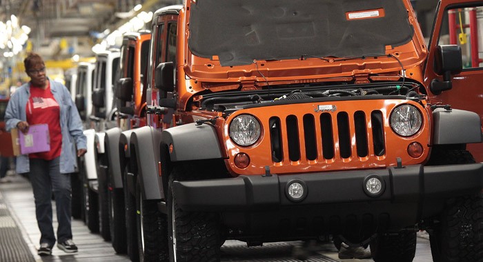 Jeep Wrangler tops revised American-Made Index
