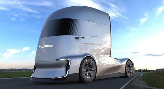 Ford unveils electric, autonomous semi truck concept