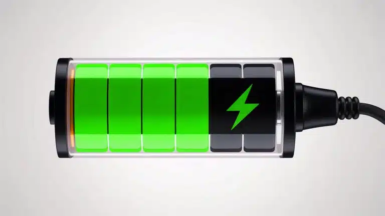 Illustration of the VarEVolt battery capable of recharging electric vehicles in 18 seconds.