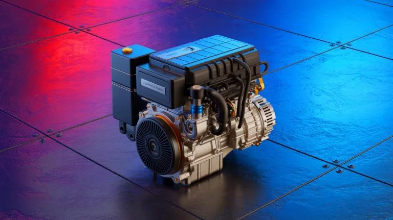 Illustration of Horse Powertrain's C15 engine-generator designed to enhance electric vehicle range.
