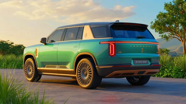 Illustration of the Yangwang U8L Dingshi Edition, a luxury off-road SUV showcasing BYD's innovative electric vehicle technology.
