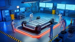 Illustration of China's New Electric Vehicle Battery Safety Standards Aiming to Prevent Fires and Explosions.