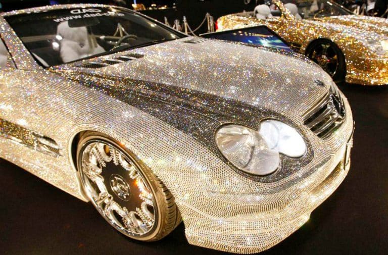 Diamond-covered Mercedes SL sure to turn heads
