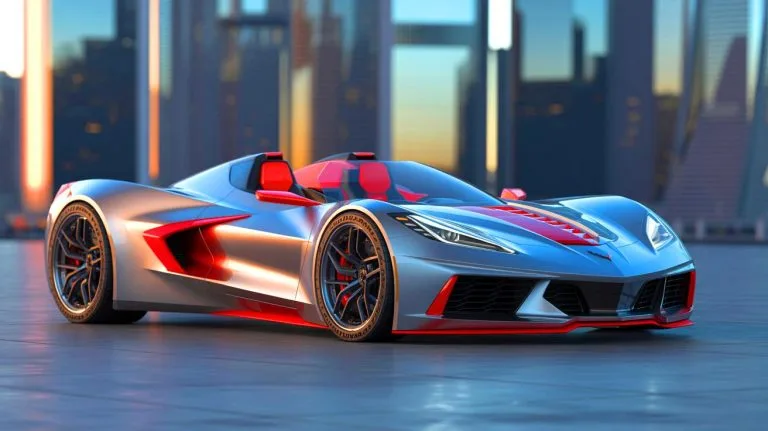 Illustration of General Motors' latest Corvette concept showcasing futuristic design and advanced technology.