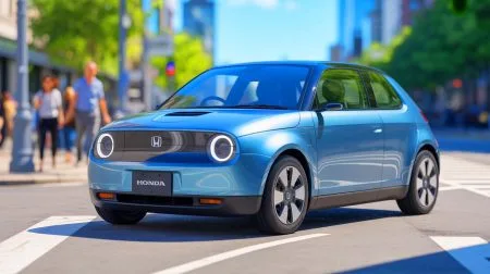 “Honda Launches $18,280 City Car With 183-Mile Range”: N-One e: Features Recycled Bumpers and Single-Pedal Control While Targeting Urban Commuters Illustration of the Honda N-One e: city car, a compact electric vehicle designed for urban environments.