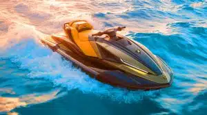Illustration of Lamborghini's Seabob SE63, a high-performance electric personal watercraft.