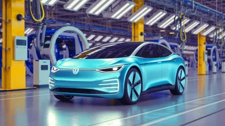Illustration of Volkswagen's Strategic Shift Towards Electrifying Iconic Models Like the Golf and T-Roc.