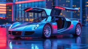 Illustration of a limited edition hypercar with Italian design and German engineering.