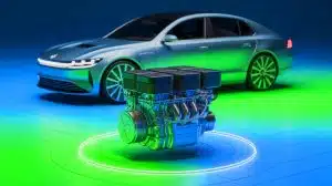 Illustration of Germany's Hydrogen Combustion Engine Breakthrough.