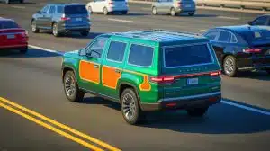 Illustration of Jeep Wagoneer and Grand Wagoneer models involved in a recall due to exterior trim issues.
