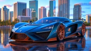 Illustration of Vittori's AI-Assisted Hypercar Unveiled in Miami.
