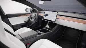 Illustration of the 2026 Tesla Model S Plaid interior featuring innovative technology and sustainable materials.