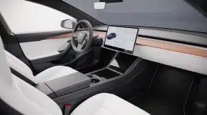 Illustration of the 2026 Tesla Model S Plaid interior featuring innovative technology and sustainable materials.