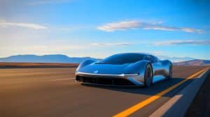 Illustration of the Hyperion XP-1 Hydrogen Supercar Showcasing Its Innovative Design and Performance Capabilities.