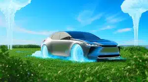 Illustration of Toyota's Zero-Emission Hydrogen Combustion Engine Prototype.