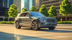 Illustration of Bentley's first fully electric luxury SUV set to launch in 2026.