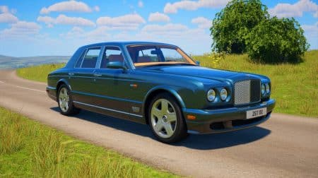 Illustration of a 2002 Bentley Arnage T showcasing its luxury and classic design.
