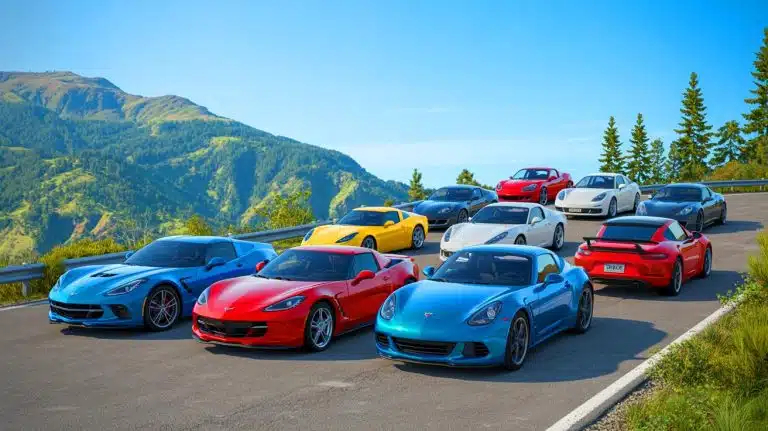 Best Used Sports Cars: Discover Models That Spark Excitement and Fun Without Breaking the Bank Illustration of a selection of popular used sports cars, showcasing their appeal and performance features.