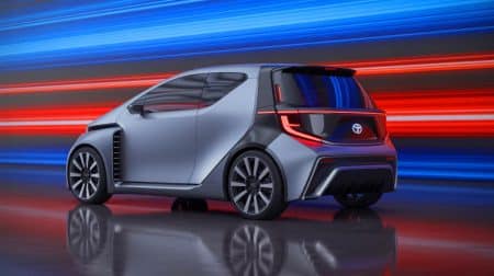 Illustration of the Scion 01 concept vehicle showcasing Toyota's innovative approach to mobility solutions.